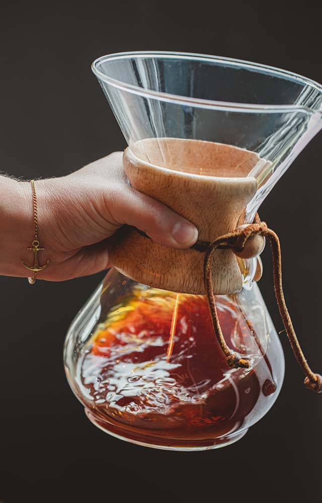 slow coffee cafetiere chemex