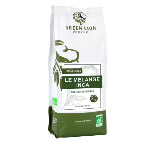 Green Lion Coffee - Caffè in grani Bio - Mélange Inca 250 g