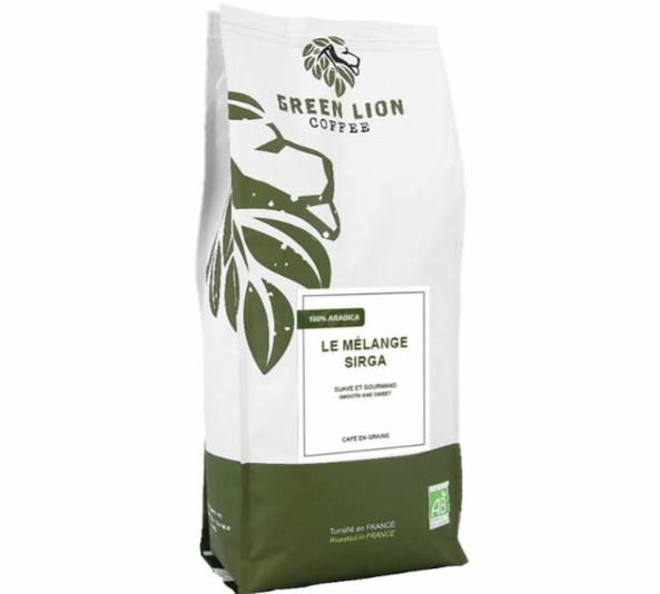 Green Lion Coffee - Caffè in grani - Le Mélange Sirga 100% Arabica Bio 1 kg